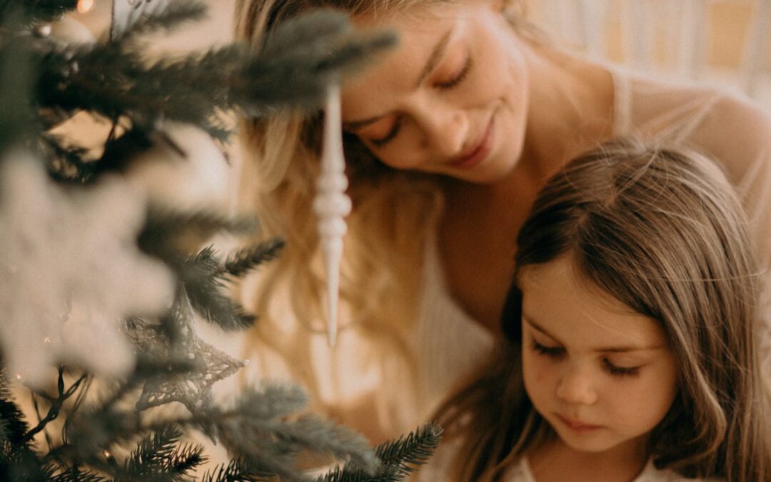 Single parent with child during the holidays